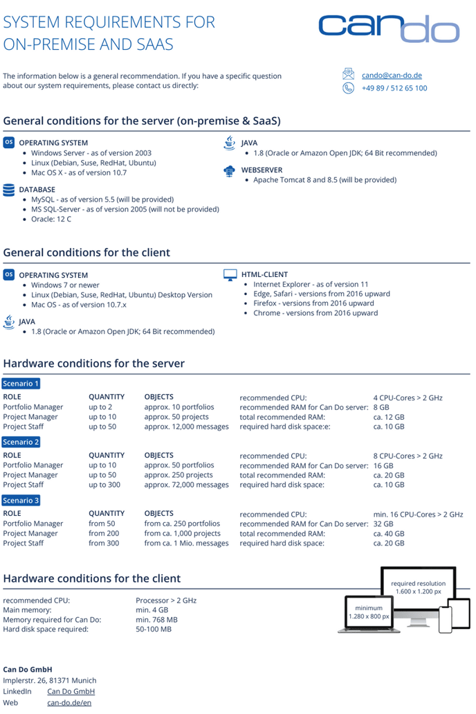 system requirements